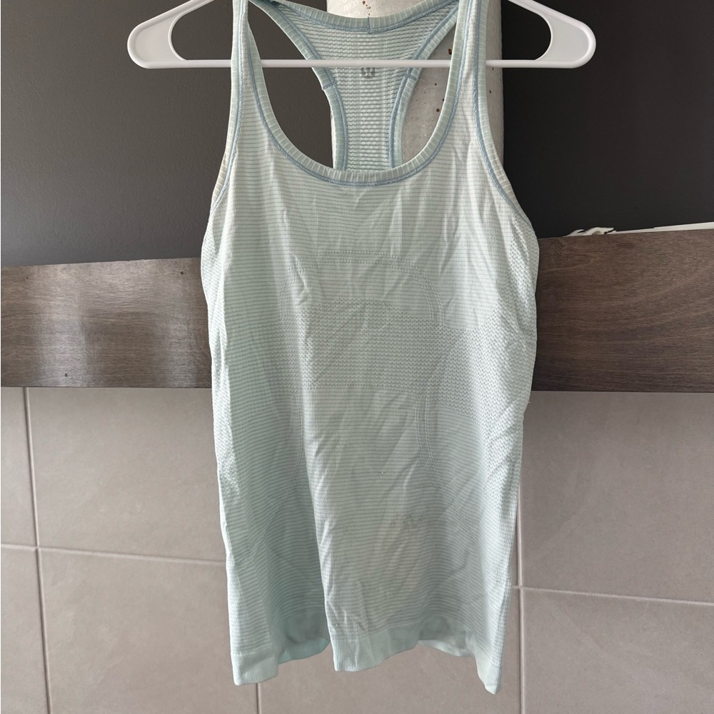 Light Blue Lululemon Athletic Tank Top